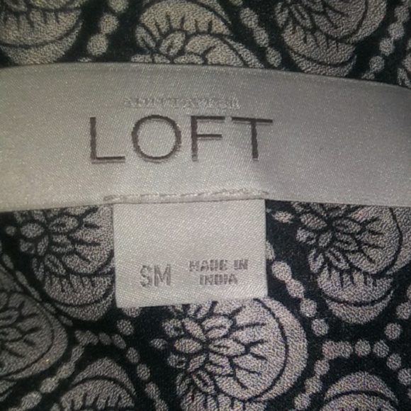 Loft Tie Neck Semi-sheer Blouse Sz S - Picture 5 of 5